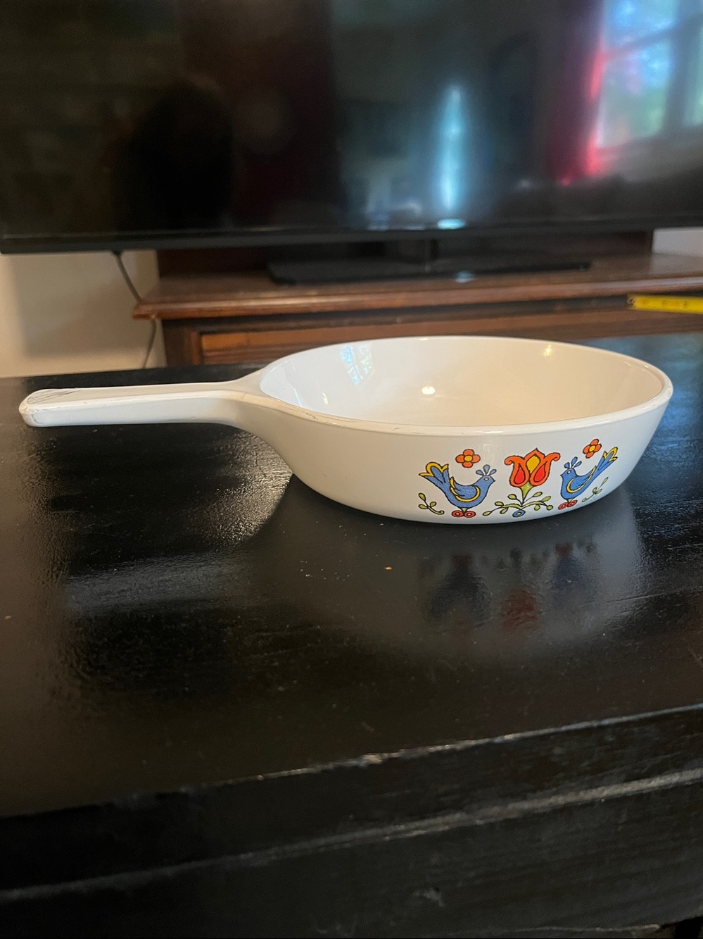Vintage 1975 Corning ware Country Festival 6 1/2 inch skillet pan